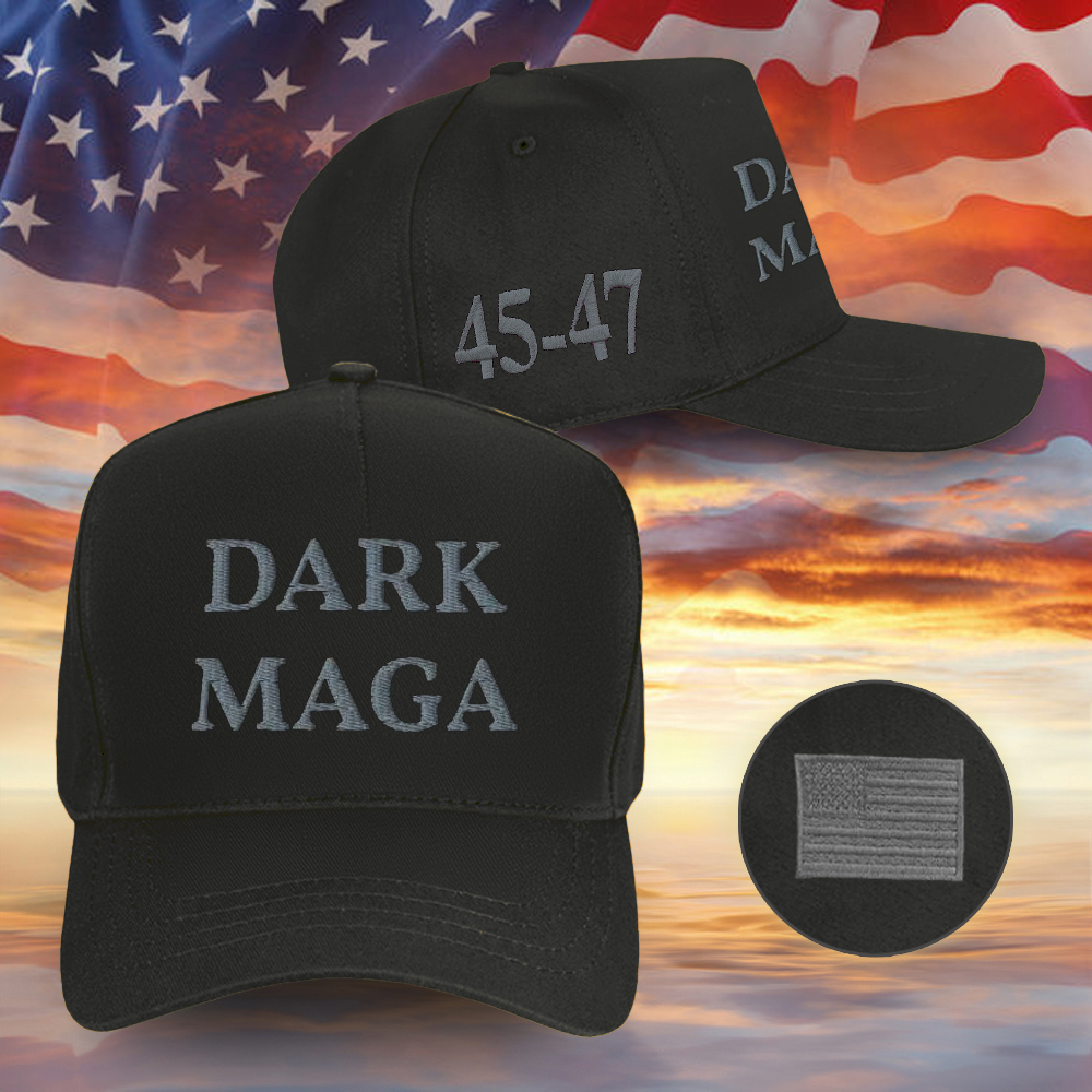 Dark MAGA Hat Trump For President 2024 Embroidered Hat Donald Trump 45 47 Merch Headwear Dark MAGA Hat Trump For President 2024 Embroidered Hat Donald Trump 45 47 Merch Headwear