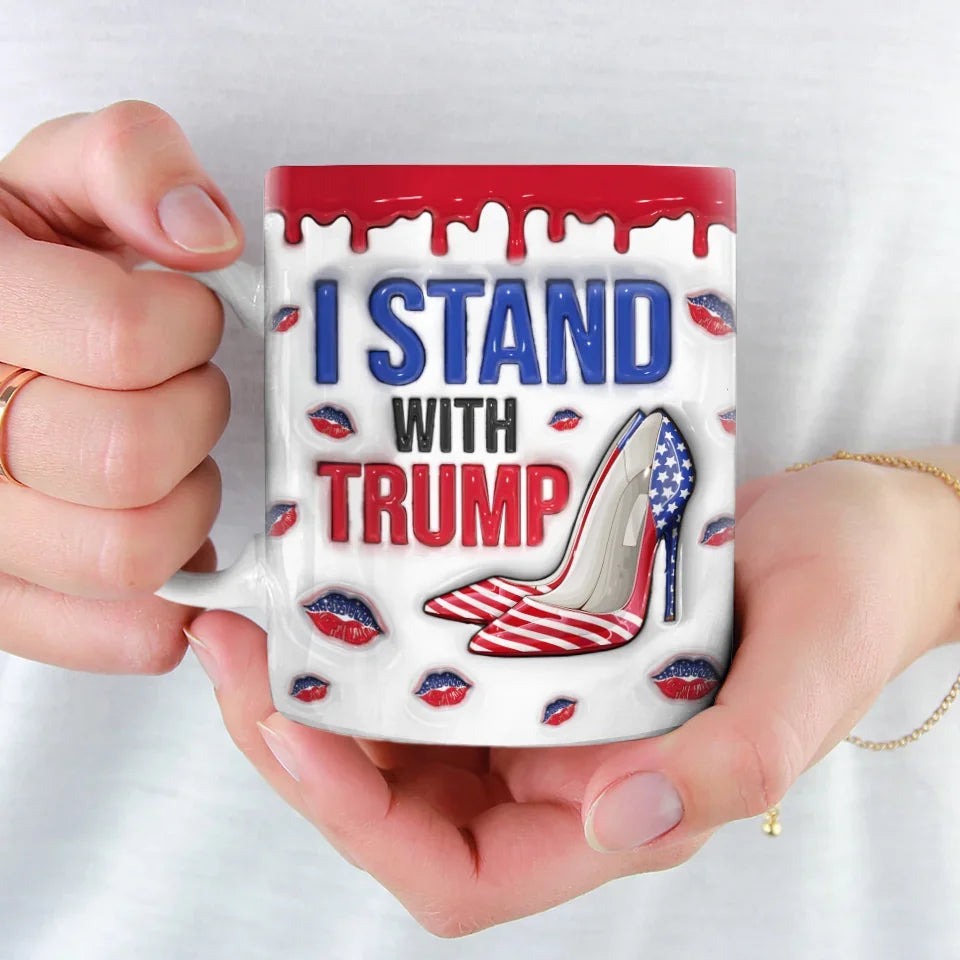 I Stand With Trump Inflated 3D Mug Women For Donald Trump 2024 Mug Gifts For MAGA Supporters I Stand With Trump Inflated 3D Mug Women For Donald Trump 2024 Mug Gifts For MAGA Supporters