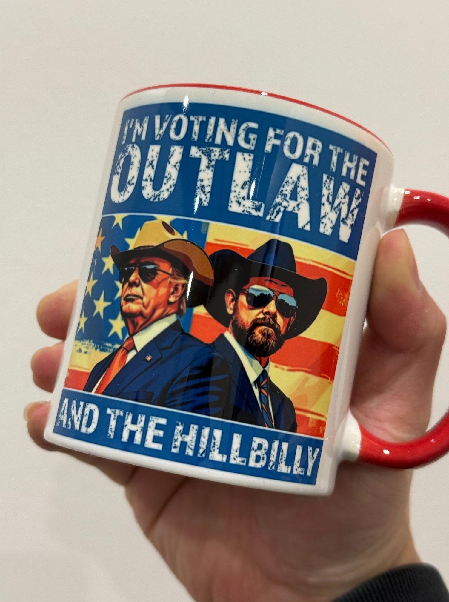 I'm Voting For The Outlaw And The Hillbilly Mug Trump Vance Mug MAGA 2024 I'm Voting For The Outlaw And The Hillbilly Mug Trump Vance Mug MAGA 2024