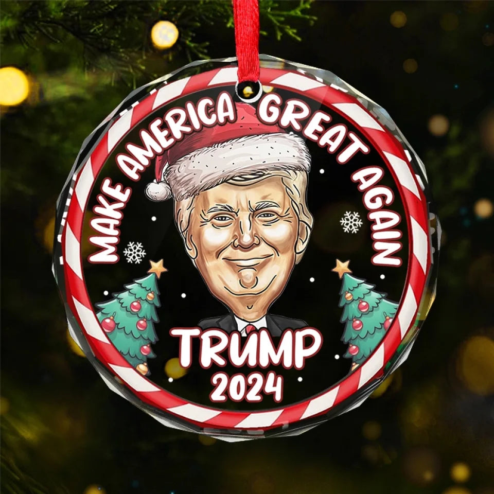 Make America Great Again Trump 2024 Ornament Maga Trump For President Ornament For Christmas Make America Great Again Trump 2024 Ornament Maga Trump For President Ornament For Christmas