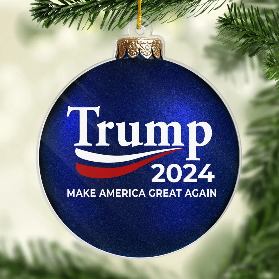 Make America Great Again Trump 2024 Ornament Support MAGA Christmas Tree Ornaments Make America Great Again Trump 2024 Ornament Support MAGA Christmas Tree Ornaments
