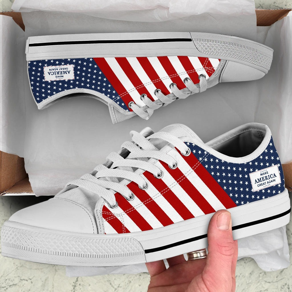 Make America Great Again Trump Low Top Shoes USA Flag Support Trump 2024 Sneakers Make America Great Again Trump Low Top Shoes USA Flag Support Trump 2024 Sneakers