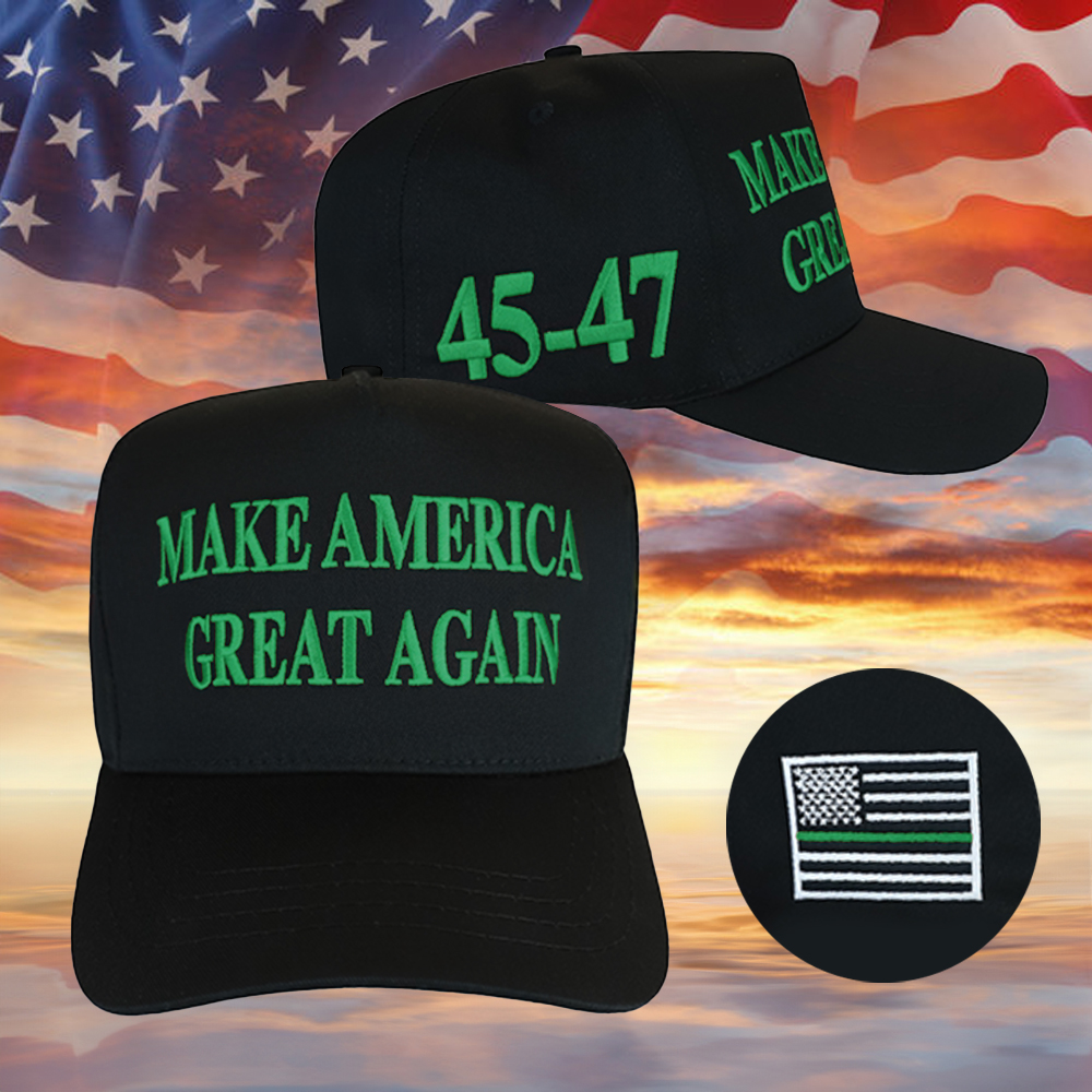 Thin Green Line Dark Maga Hat Embroidered Black MAGA Hat Veterans For Trump 2024 Merch Thin Green Line Dark Maga Hat Embroidered Black MAGA Hat Veterans For Trump 2024 Merch