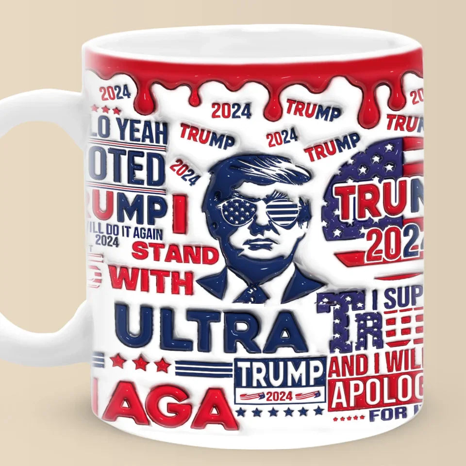 Trump 2024 Inflated 3D Mug Trump I Stand With Trump Mug Gifts For MAGA Supporters Trump 2024 Inflated 3D Mug Trump I Stand With Trump Mug Gifts For MAGA Supporters