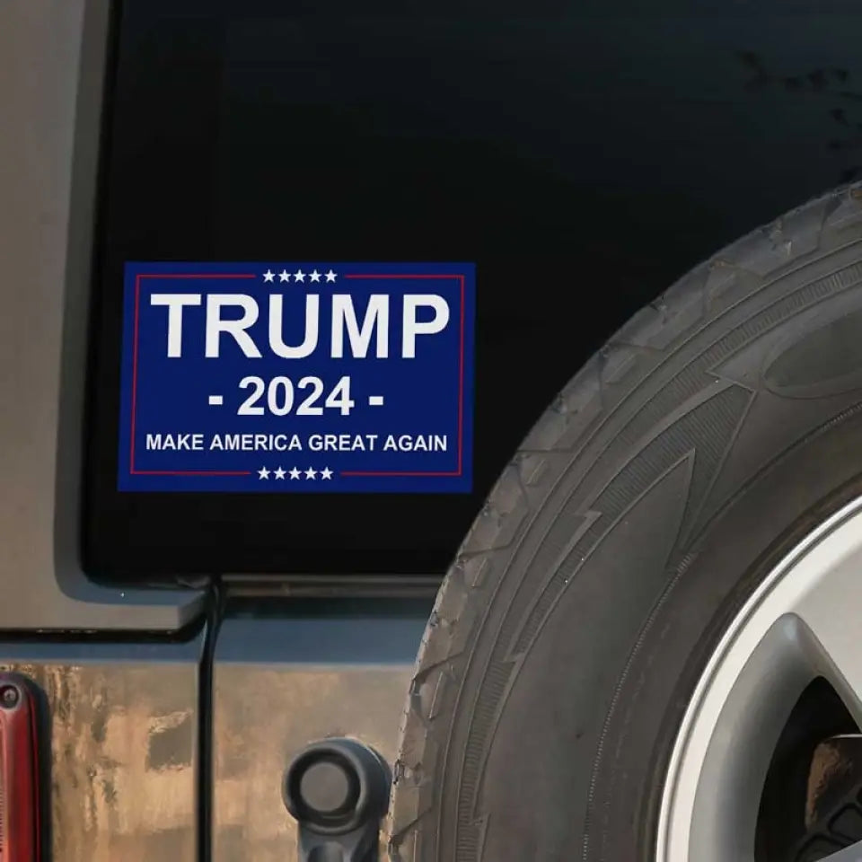 Trump 2024 Make America Great Again Car Sticker MAGA Decal Trump For President Merch Trump 2024 Make America Great Again Car Sticker MAGA Decal Trump For President Merch