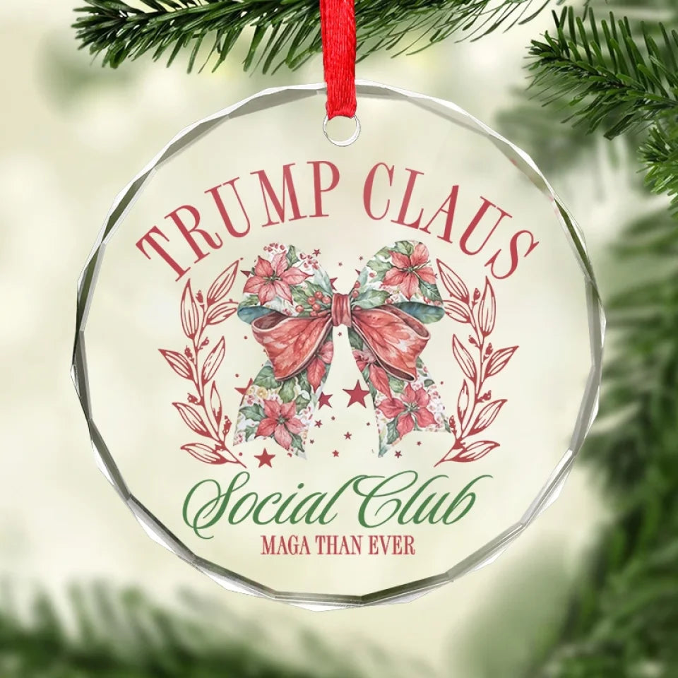 Trump Claus Social Club Maga Than Ever Ornament Donald Trump 2024 Ornament For Christmas Tree Trump Claus Social Club Maga Than Ever Ornament Donald Trump 2024 Ornament For Christmas Tree