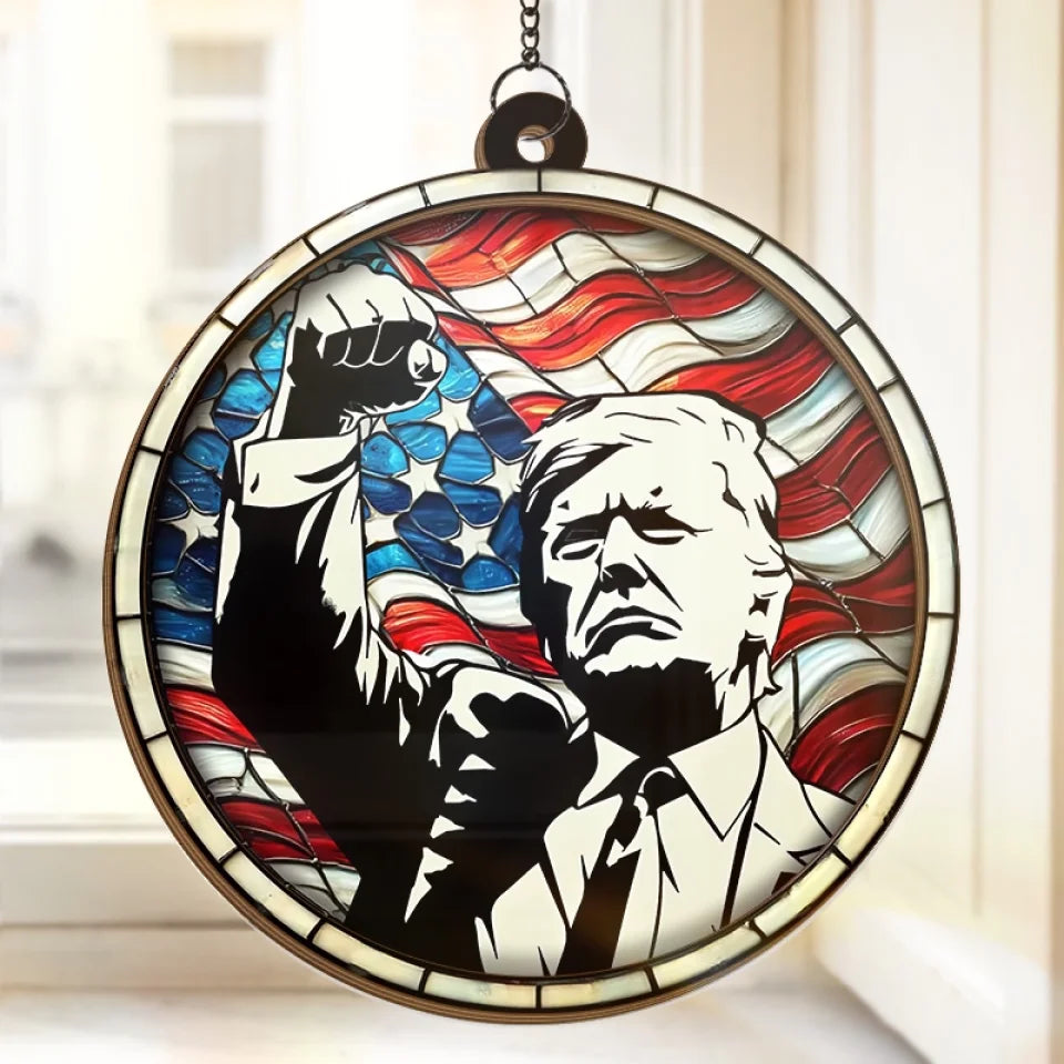 Trump Fight 2 Layer Ornament Trump 2024 Campaign Christmas Tree Ornaments MAGA Merchandise Trump Fight 2 Layer Ornament Trump 2024 Campaign Christmas Tree Ornaments MAGA Merchandise