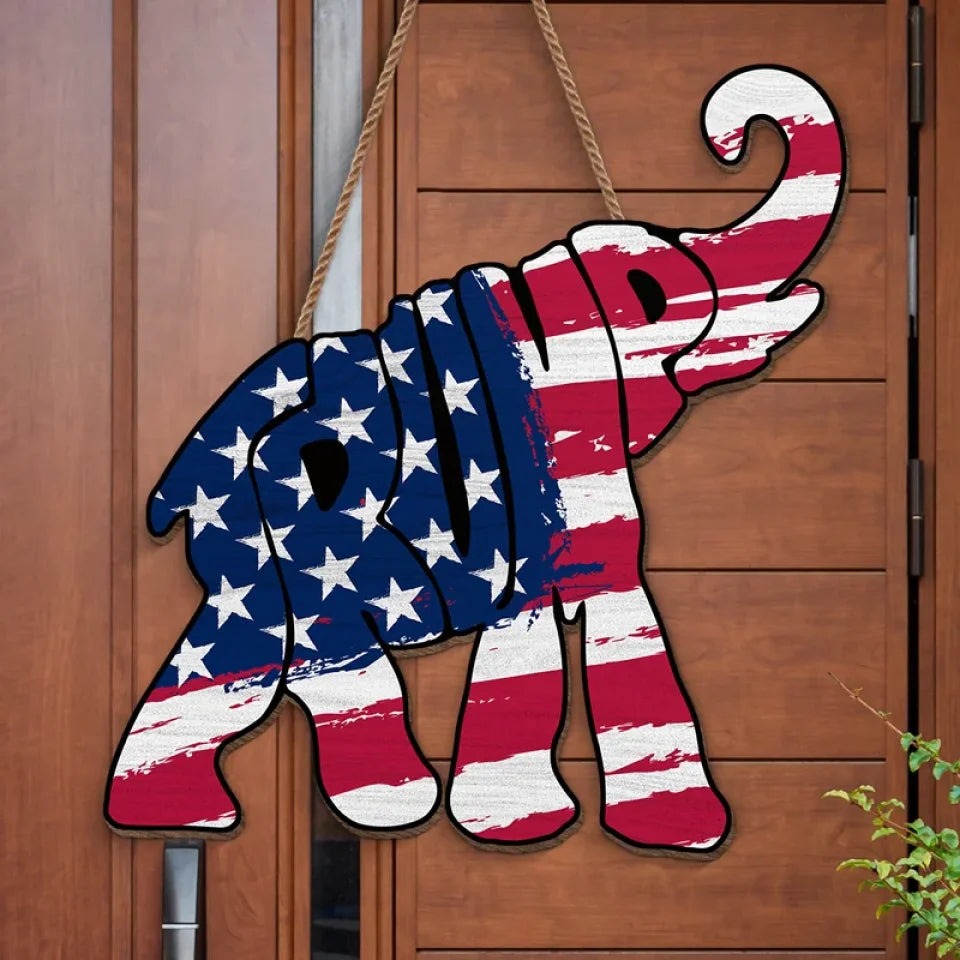 Trump USA Elephant Wood Sign Vote Trump For President 2024 Sign MAGA Merchandise Trump USA Elephant Wood Sign Vote Trump For President 2024 Sign MAGA Merchandise