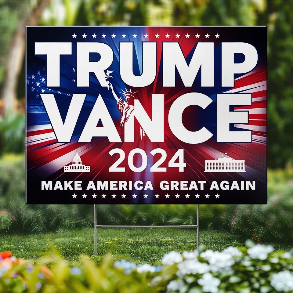 Trump Vance 2024 Yard Sign Make America Great Again MAGA Sign Trump For President 47 Merch Trump Vance 2024 Yard Sign Make America Great Again MAGA Sign Trump For President 47 Merch