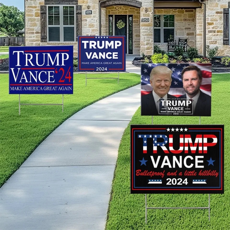 Trump Vance Make America Great Again 2024 Yard Sign 4 Set MAGA Sign Pro Trump Merchandise Trump Vance Make America Great Again 2024 Yard Sign 4 Set MAGA Sign Pro Trump Merchandise