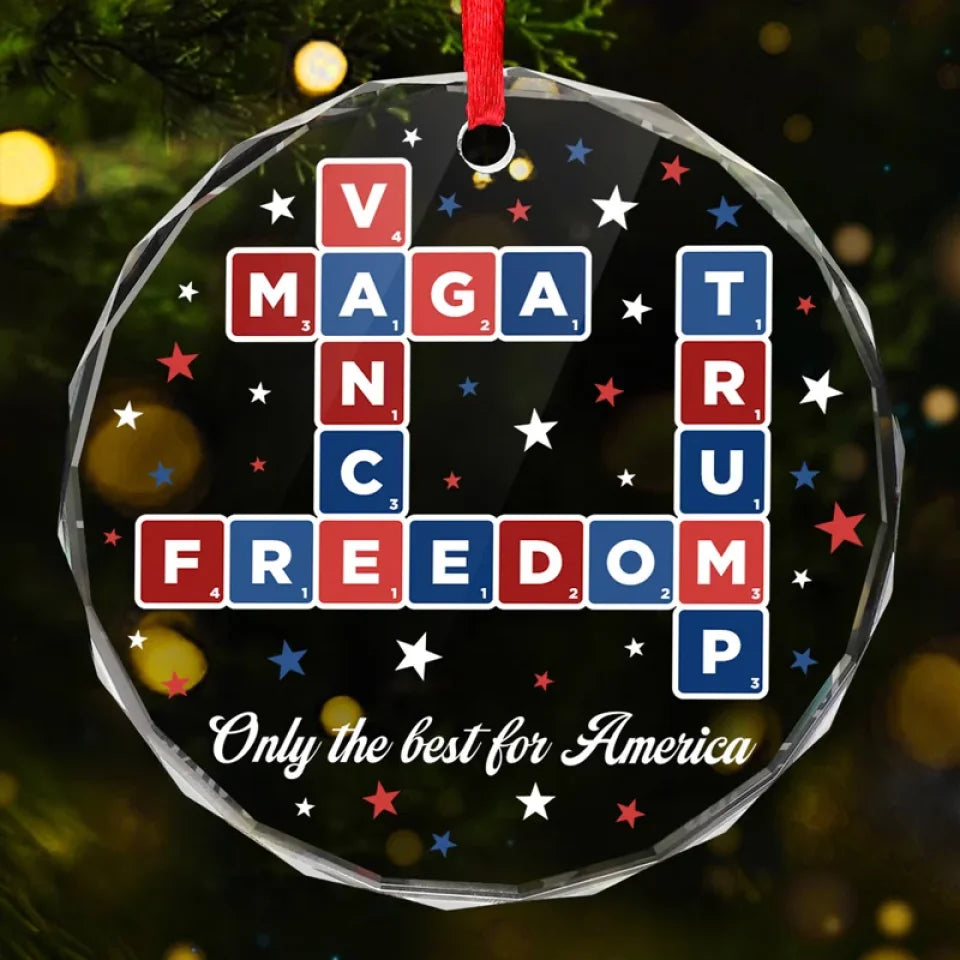 Trump Vance Only The Best For America Ornament Crossword Trump MAGA Ornaments For Xmas Trump Vance Only The Best For America Ornament Crossword Trump MAGA Ornaments For Xmas