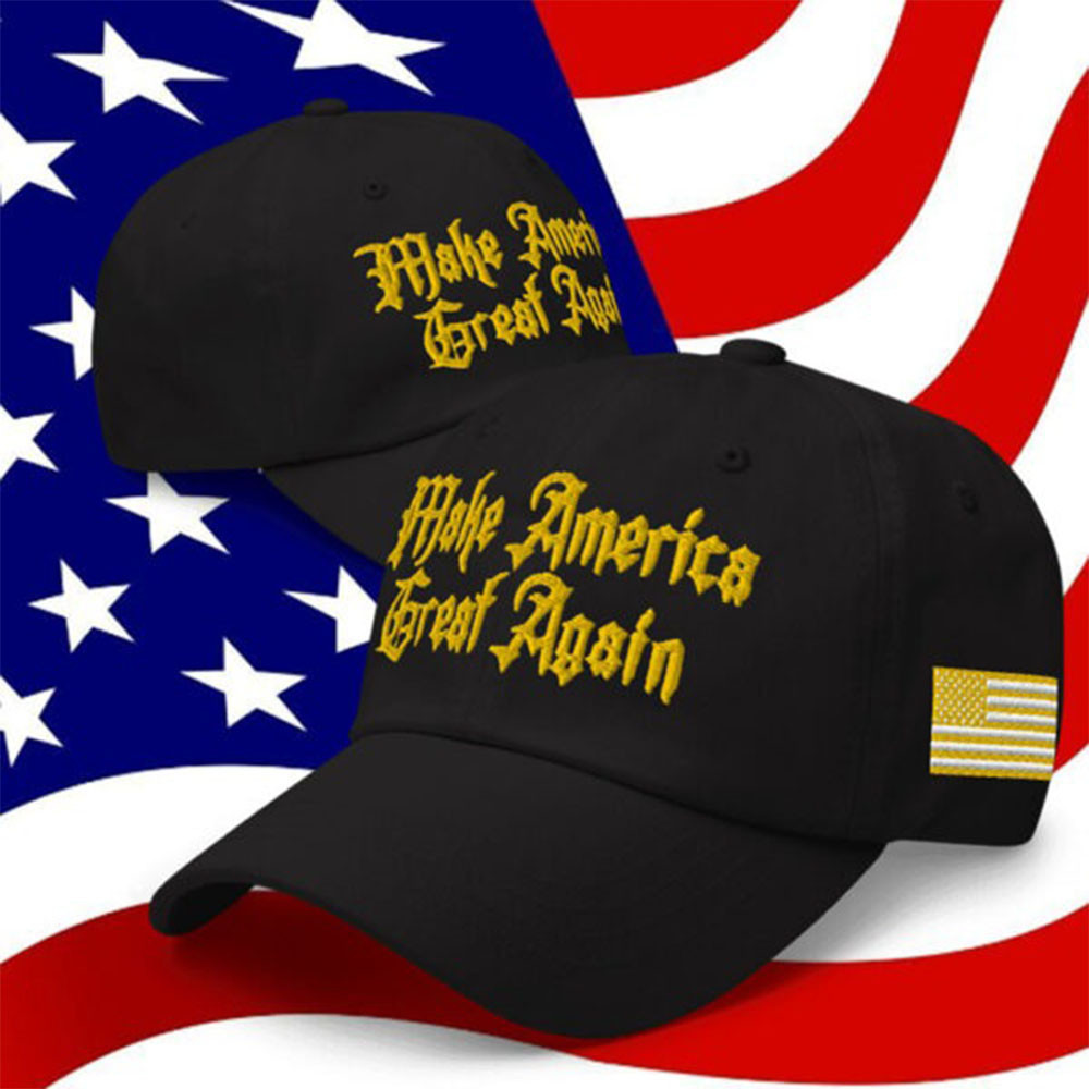 Dark Gothic Maga Hat Black And Gold Maga Hat Dark Gothic Maga Hat Black And Gold Maga Hat
