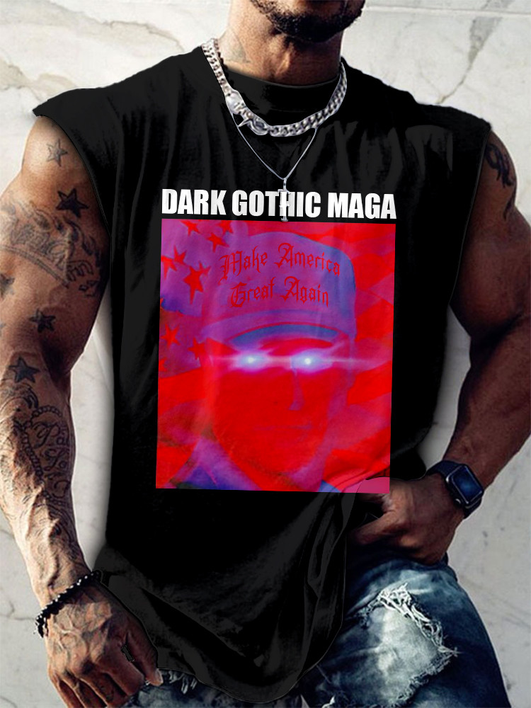 Dark Gothic Maga Tank Top Musk Black MAGA Clothing Trump 2024 Make America Great Again Merch Dark Gothic Maga Tank Top Musk Black MAGA Clothing Trump 2024 Make America Great Again Merch
