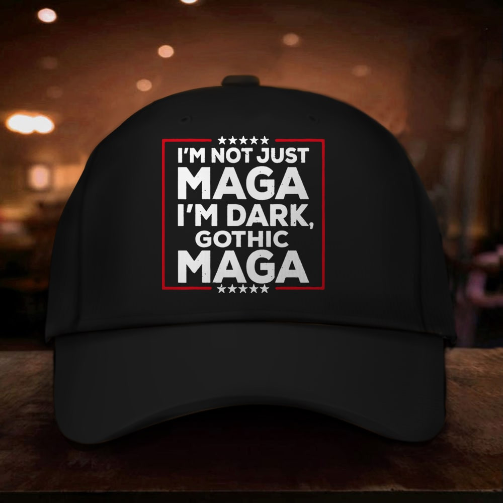 I'm Not Just Maga I'm Dark Gothic Maga Hat Black Make America Great Again Hat Elon Musk Cap I'm Not Just Maga I'm Dark Gothic Maga Hat Black Make America Great Again Hat Elon Musk Cap