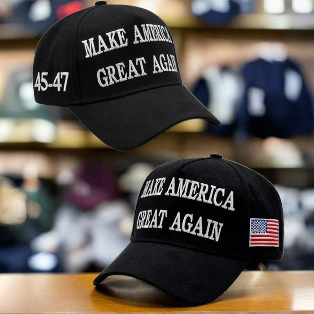 Trump 2024 45-47 Hat Make America Great Again Black Red Maga Hat Vote Trump Victory Trump 2024 45-47 Hat Make America Great Again Black Red Maga Hat Vote Trump Victory