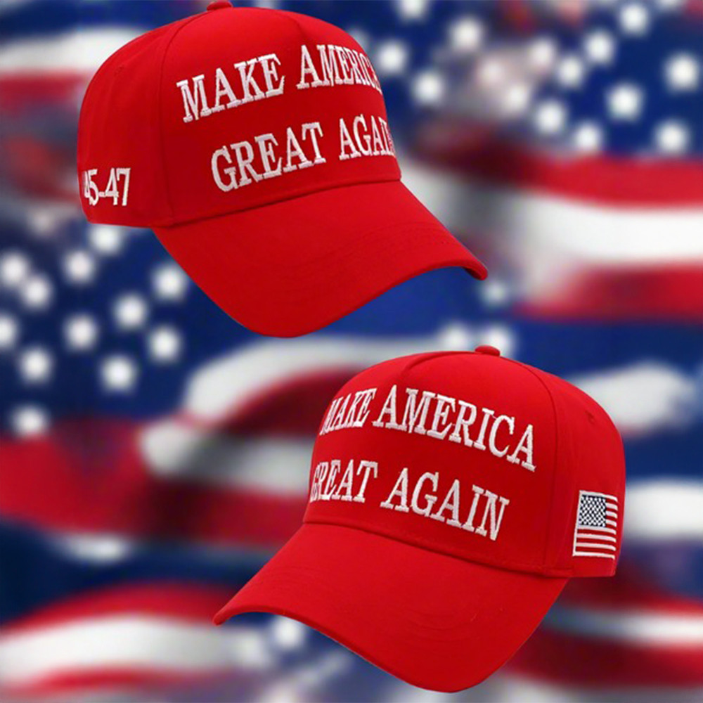 Trump 2024 45-47 Hat Make America Great Again Black Red Maga Hat Vote Trump Victory Trump 2024 45-47 Hat Make America Great Again Black Red Maga Hat Vote Trump Victory