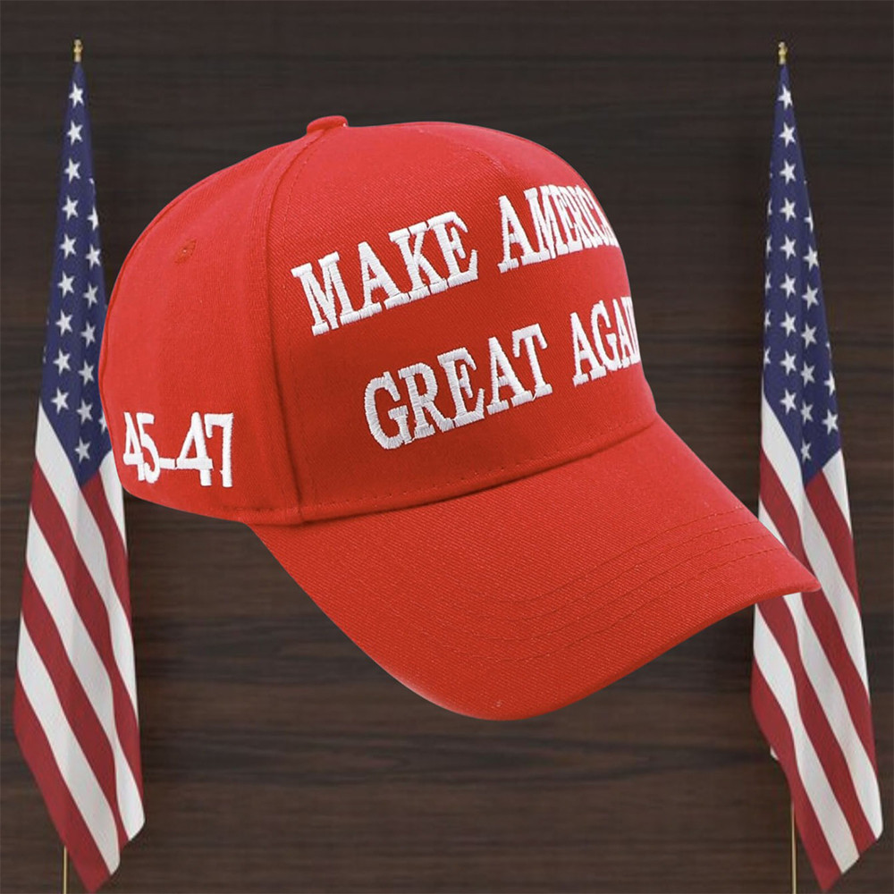 Trump Make America Great Again Red MAGA Hat USA Flag Trump 2024 45-47 Hat Trump Make America Great Again Red MAGA Hat USA Flag Trump 2024 45-47 Hat