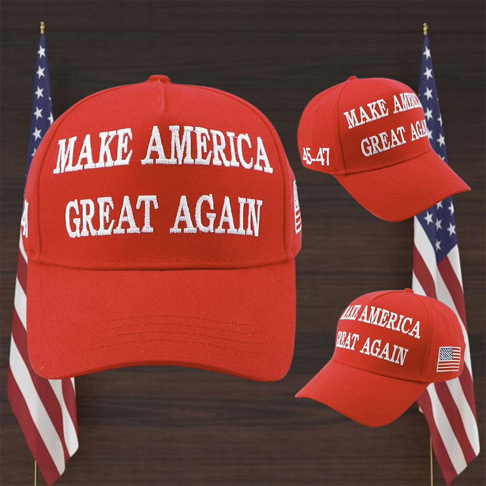 Trump Make America Great Again Red MAGA Hat USA Flag Trump 2024 45-47 Hat Trump Make America Great Again Red MAGA Hat USA Flag Trump 2024 45-47 Hat